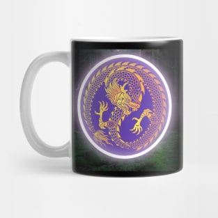 Purple and Gold Glowing Dragon, TRANSPARENT VERSION ON MY SHOP Mug